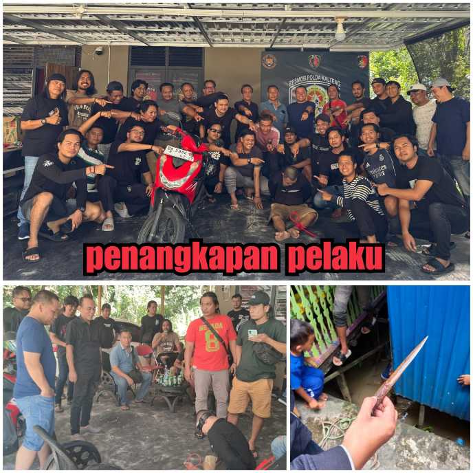 BERHASIL DIBEKUK - Pelaku pembunuhan di Sie Jingah Banjarmasin, setelah kabur tiga hari berhasil dibekuk tim gabungan kepolisian, Sabtu (4/4/2026) siang di Palangkaraya Kalteng. (foto:istimewa)
