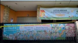 Daycare Little Aresha, Umbulharjo yang kini diberi garis polisi (Foto Istimewa) 
