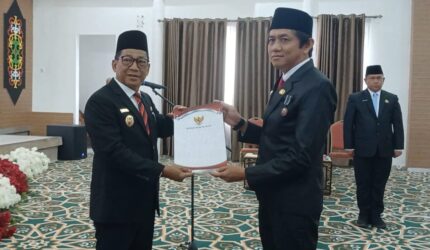 Gema Topandas Tidja Resmi Menjabat Kepala Dinas Kependudukan dan Pencatatan Sipil Murung Raya