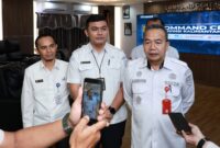 Sekretaris Daerah Provinsi Kalimnatan Selatan, Muhammad Syarifuddin kepada Wartawan (foto:adpim)