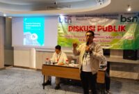 Branch Manager Bank Syariah Nasiona (BSN) KC Banjarmasin Sulthon Agung Memaparkan Sektor Perumahan Dalam Diskusi Publik Bersama Forum Komunikasi Wartawan Kalsel