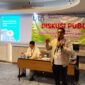 Branch Manager Bank Syariah Nasiona (BSN) KC Banjarmasin Sulthon Agung Memaparkan Sektor Perumahan Dalam Diskusi Publik Bersama Forum Komunikasi Wartawan Kalsel