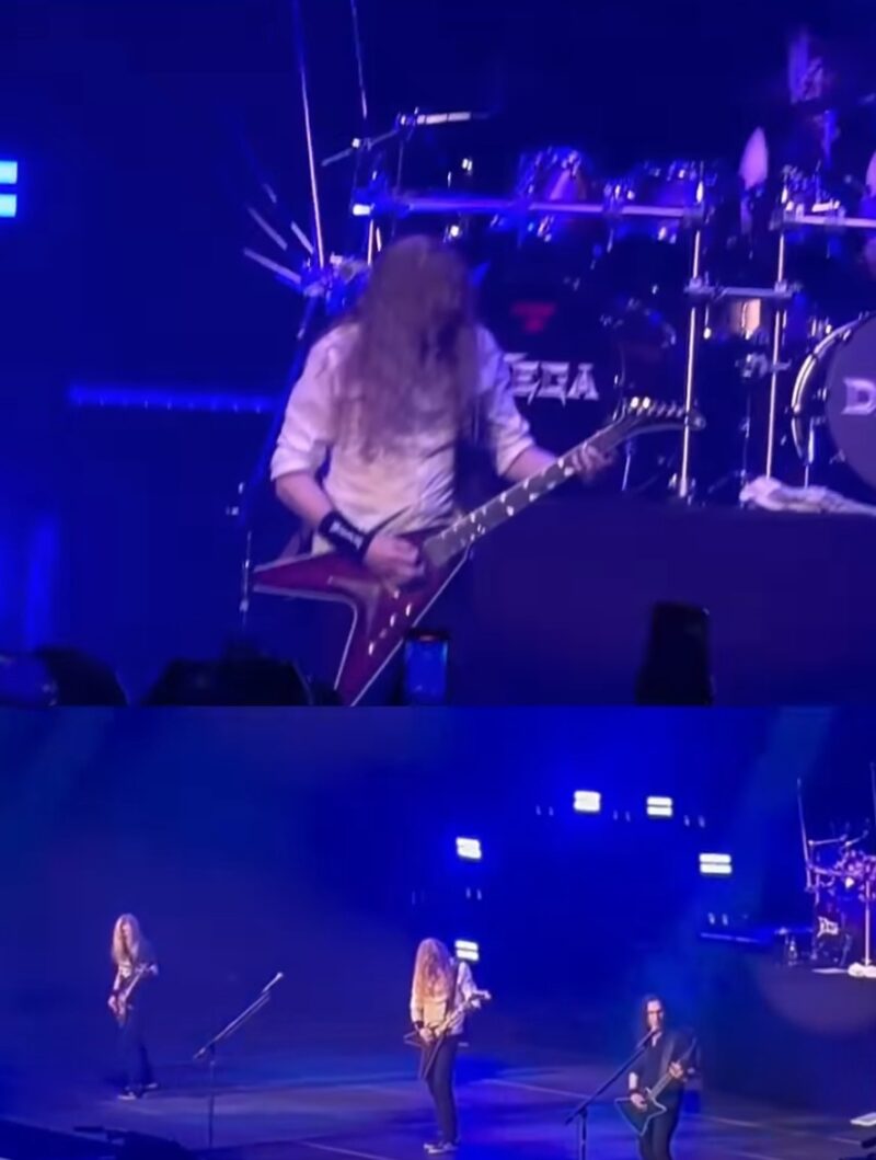 MOMEN BERSEJARAH DI BOGOTA – Band thrash metal legendaris Megadeth untuk pertama kalinya membawakan lagu Ride the Lightning di atas panggung saat konser di Bogotá. (foto:istimewa)