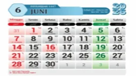Kalender Bulan Juni 2026