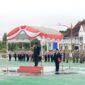 Penjabat (Pj) Sekretaris daerah Mura Sarwo Mintarjo saaat menjadi Inspektur upacara peringatan Harkitnas ke 118 tahun (foto:Maya)