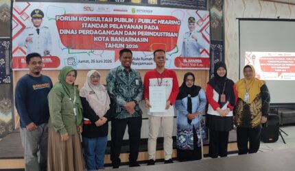 Disperdagin Banjarmasin Libatkan Publik Sempurnakan Standar Pelayanan
