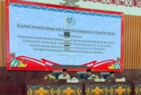 Paripurna Pemandangan Umum Fraksi-Fraksi DPRD Mura terhadap Ranperda tentang Perubahan Ketiga atas Perda Nomor 09 Tahun 2016 (foto: Maya)
