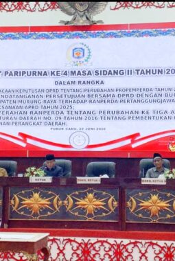 DPRD dan Pemkab Murung Raya Sepakati Ranperda Pertanggungjawaban APBD 2025 Menjadi Perda