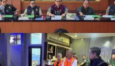 PRESS RELEASE – Kepala Kejaksaan Negeri Barito Kuala Dr. Andrianto Budi Santoso, SH, MH didampingi jajaran saat menggelar konferensi pers terkait penetapan dan penahanan empat tersangka dugaan korupsi tata kelola keuangan PDAM Barito Kuala di Kantor Kejari Barito Kuala, Jumat (26/6/2026). (foto: istimewa)