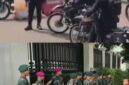 PENGAMANAN KETAT – Personel Brimob bersenjata lengkap disiagakan di Markas Polda Metro Jaya bersama kendaraan taktis menyusul pengamanan barang bukti perkara korupsi (atas). Sementara personel TNI melakukan pengamanan di rumah dinas Jaksa Agung Muda Tindak Pidana Khusus (Jampidsus) Kejaksaan Agung, Febrie Adriansyah, di Jakarta (bawah). (foto: kolase/berbagai sumber)