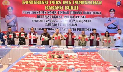Sindikat Miming Kembali Terbongkar, Dua Kurir Bawa 32 Kg Sabu Ditangkap di Hotel Rodhita