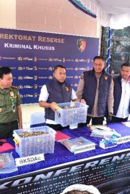 Polda Kalsel Gagalkan Perdagangan Sisik 320 Trenggiling seberat 64 Kg