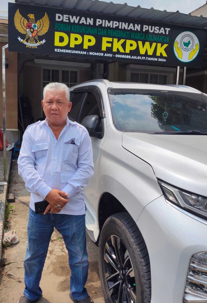 Pembina Forum Kerukunan dan Pemerhati Warga Kalimantan (FKPWK) H Junaidi (Foto Mercy)