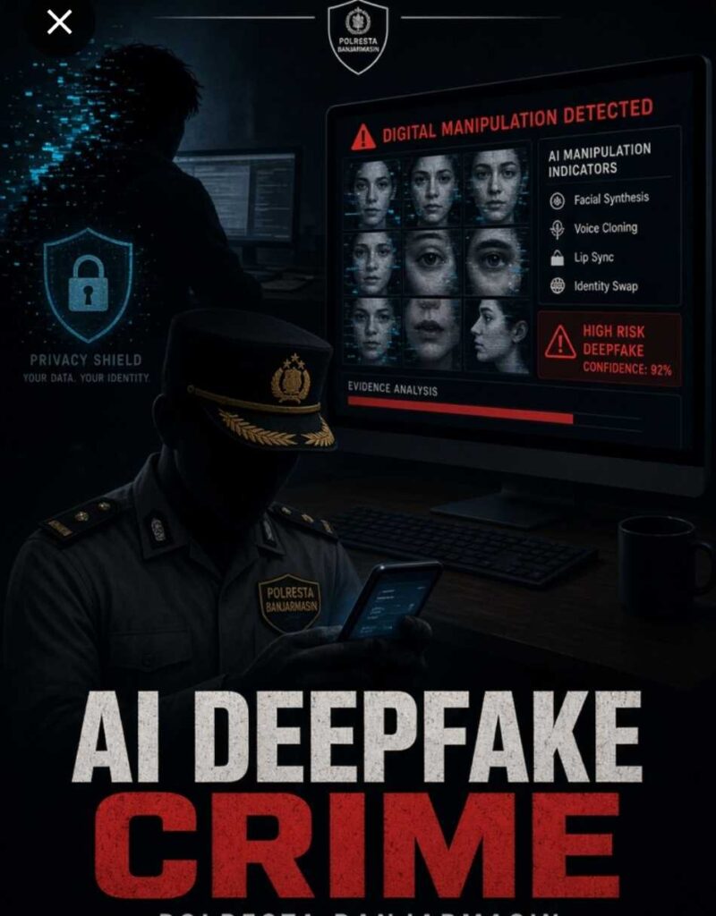 Waspada Deepfake AI!
Polresta Banjarmasin berhasil mengungkap kasus penyalahgunaan kecerdasan buatan untuk membuat konten pornografi. Jangan sebar foto pribadi sembarangan. Lindungi data dan privasi Anda (Foto Ilustrasi)
