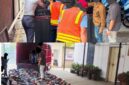 Petugas Bea Cukai Kalbagsel mengamankan truk pengangkut 2,5 juta batang rokok ilegal beserta barang bukti di kawasan Pelabuhan Trisakti, Banjarmasin, Jumat (21/8/2026). (foto:istimewa)