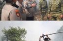 KARHUTLA KALSEL – Astamaops Polri Komjen Pol. Dr. Muhammad Fadil Imran, M.Si., bersama Kepala Staf Angkatan Laut (KSAL) Laksamana TNI Dr. Muhammad Ali meninjau langsung penanganan kebakaran hutan dan lahan (karhutla) di Guntung Damar, Banjarbaru, Kalimantan Selatan, Sabtu (22/8/2026) (Foto Humas Polda Kalsel)
