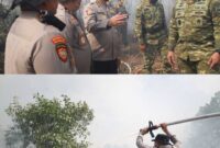 KARHUTLA KALSEL – Astamaops Polri Komjen Pol. Dr. Muhammad Fadil Imran, M.Si., bersama Kepala Staf Angkatan Laut (KSAL) Laksamana TNI Dr. Muhammad Ali meninjau langsung penanganan kebakaran hutan dan lahan (karhutla) di Guntung Damar, Banjarbaru, Kalimantan Selatan, Sabtu (22/8/2026) (Foto Humas Polda Kalsel)
