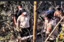UJI METODE PEMADAMAN - Kapolda Kalsel Irjen Pol Rosyanto Yudha Hermawan bersama jajaran memantau penanganan karhutla di kawasan Guntung Damar, Banjarbaru. 
(foto:istimewa/tangkapan layar ).