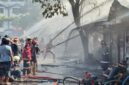 Proses Pemadaman Kebakaran di pasar teluk dalam bannjarmasin (Dok/Jodi)