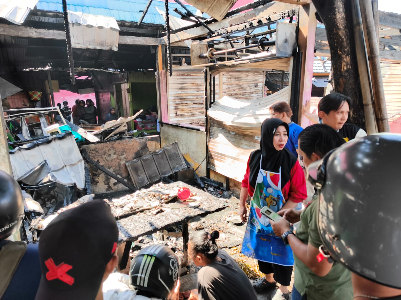 pasca kebakaran di pasar teluk dalam bannjarmasin (Dok/Jodi)