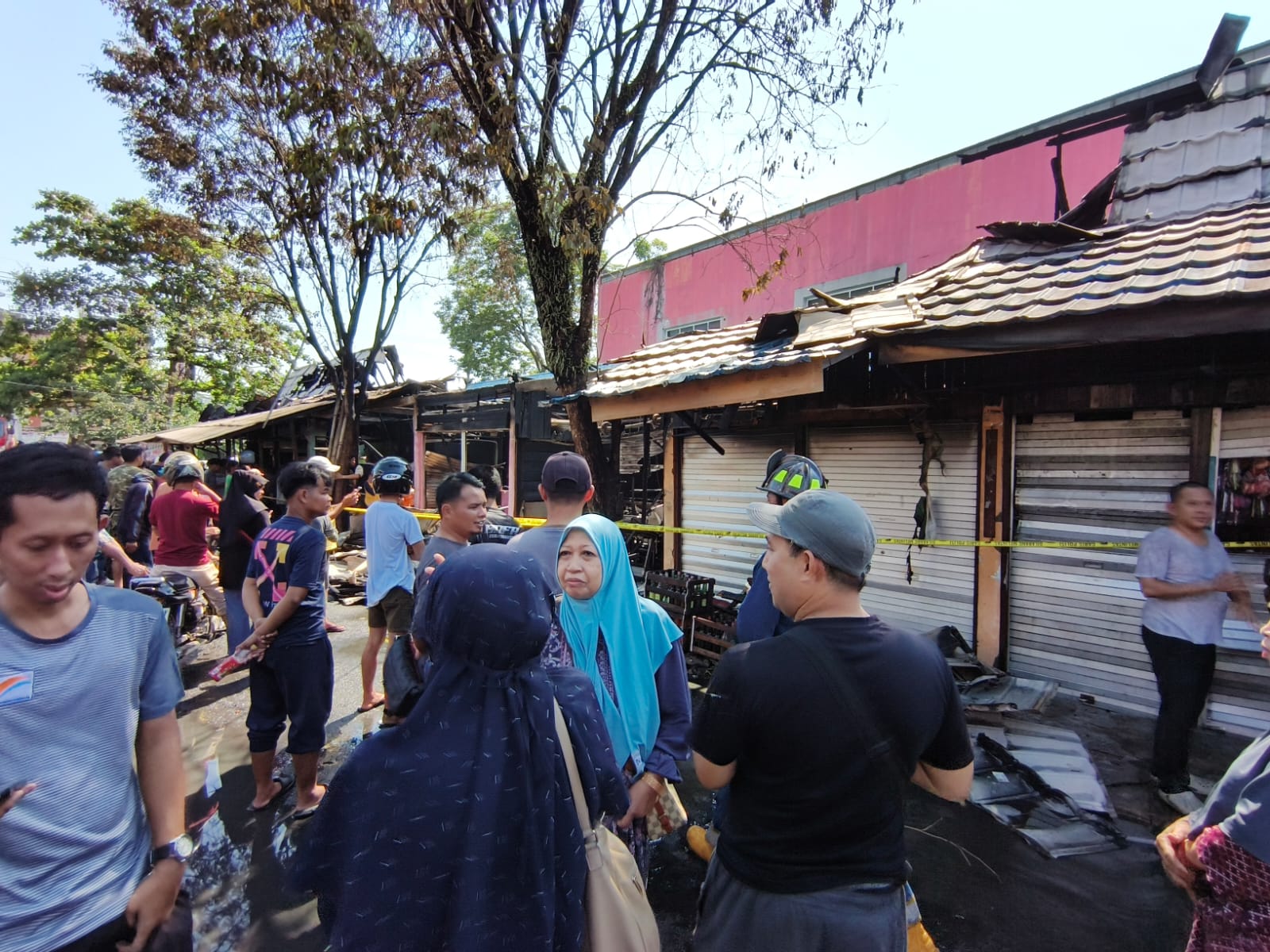 pasca kebakaran di pasar teluk dalam bannjarmasin (Dok/Jodi)