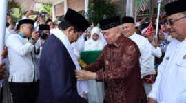 Gubernur Haji Muhidin Menerima Kunjungan Menteri Agama RI KH Nasaruddin Umar di Banjarmasin (foto:adpim)