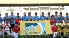 Gubernur Muhidin Resmi Buka Turnamen Sepak Bola Gubernur Cup Road to Pangdam XXII/Tambun Bungai Cup 2026 (foto:adpim)