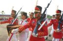 Pemkab Kotabaru Laksanakan Upacara Penurunan Bendera HUT ke-81 RI Dengan Khidmat