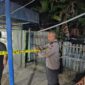 RUMAH KORBAN - Rumah korban saat dipasang garis polisi oleh pihak Polres Banjar, Senin (31/8/2026) malam. (foto:istimewa)
