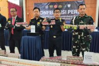 Sinergi Bea Cukai – TNI dan AVSEC Ungkap 4,23 Juta Batang Rokok Ilegal dan 1,1 Kg Emas, Dandempom : Laporkan Jika ada Dugaan Keterlibatan Oknum