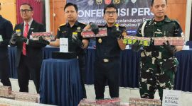 Sinergi Bea Cukai – TNI dan AVSEC Ungkap 4,23 Juta Batang Rokok Ilegal dan 1,1 Kg Emas, Dandempom : Laporkan Jika ada Dugaan Keterlibatan Oknum