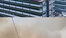 Setelah Malam Memerah, Kini Siang Diselimuti Asap, Karhutla Kembali Landa Belakang UNISKA Handil Bakti